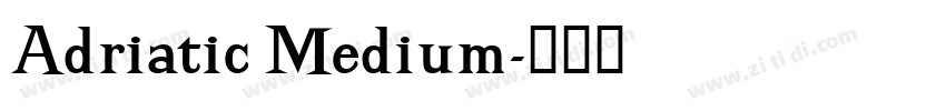 Adriatic Medium字体转换